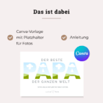 Poster Papa zum Personalisieren und Ausdrucken - Geschenkidee Vatertag und Geburtstag