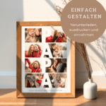 Poster Fotocollage Geschenk Papa selber machen