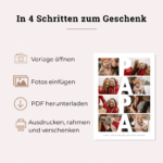 Poster Fotocollage Geschenk Papa selber machen