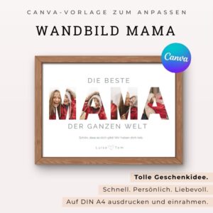Mama Poster als Muttertagsgeschenk basteln