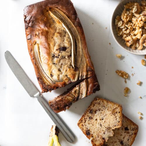 Saftiges Bananenbrot Rezept mit Schokolade und Walnüssen 6 6 Saftiges Bananenbrot Rezept mit Schokolade und Walnüssen