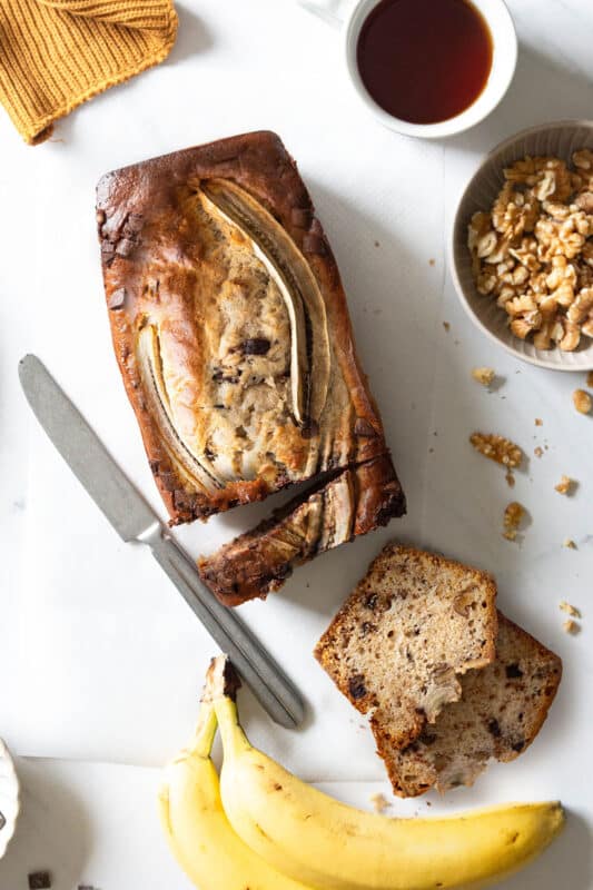 Saftiges Bananenbrot Rezept mit Schokolade und Walnüssen 1 1 Bananenbrot Rezept mit Schokolade und Walnüssen