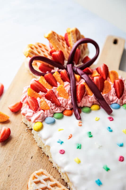 Kuchen Einschulung: Einfacher Schultüten Kuchen vom Blech mit kostenloser Vorlage 2 2 Kuchen für die Einschulung - Schultüten Kuchen vom Blech