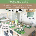 Fußball Kindergeburtstag: Einladungskarte, Deko und Spiele zum Ausdrucken