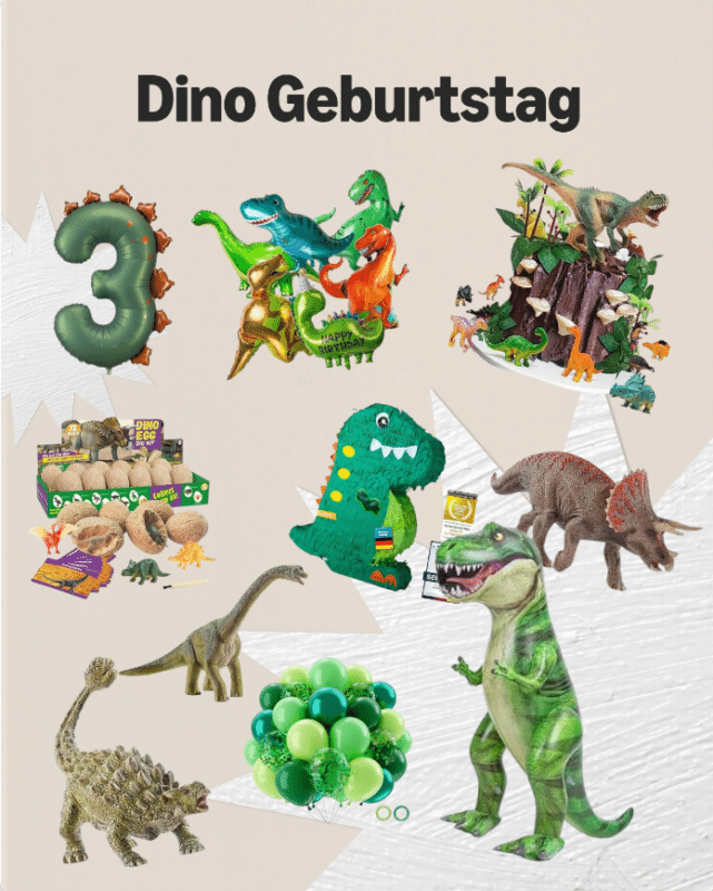 Dino Geburtstag Deko: Einfache Ideen zum Ausdrucken und Selbermachen 35 35 Dino Geburtstag Deko-Ideen zum Kaufen