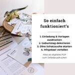 Dino Geburtstag Deko Einladung und Schatzsuche - Komplett-Set