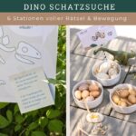 Dino Geburtstag Deko Einladung und Schatzsuche - Komplett-Set