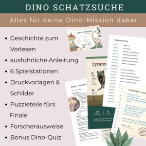 Dino Geburtstag Schatzsuche