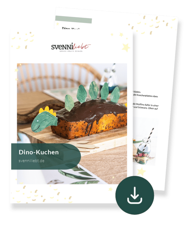 Dino Kuchen: einfaches Rezept, Schablone und Deko ohne Fondant 5 5 Dino Kuchen Schablone herunterladen