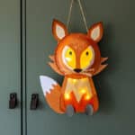 Fuchs Laterne basteln mit Pappteller