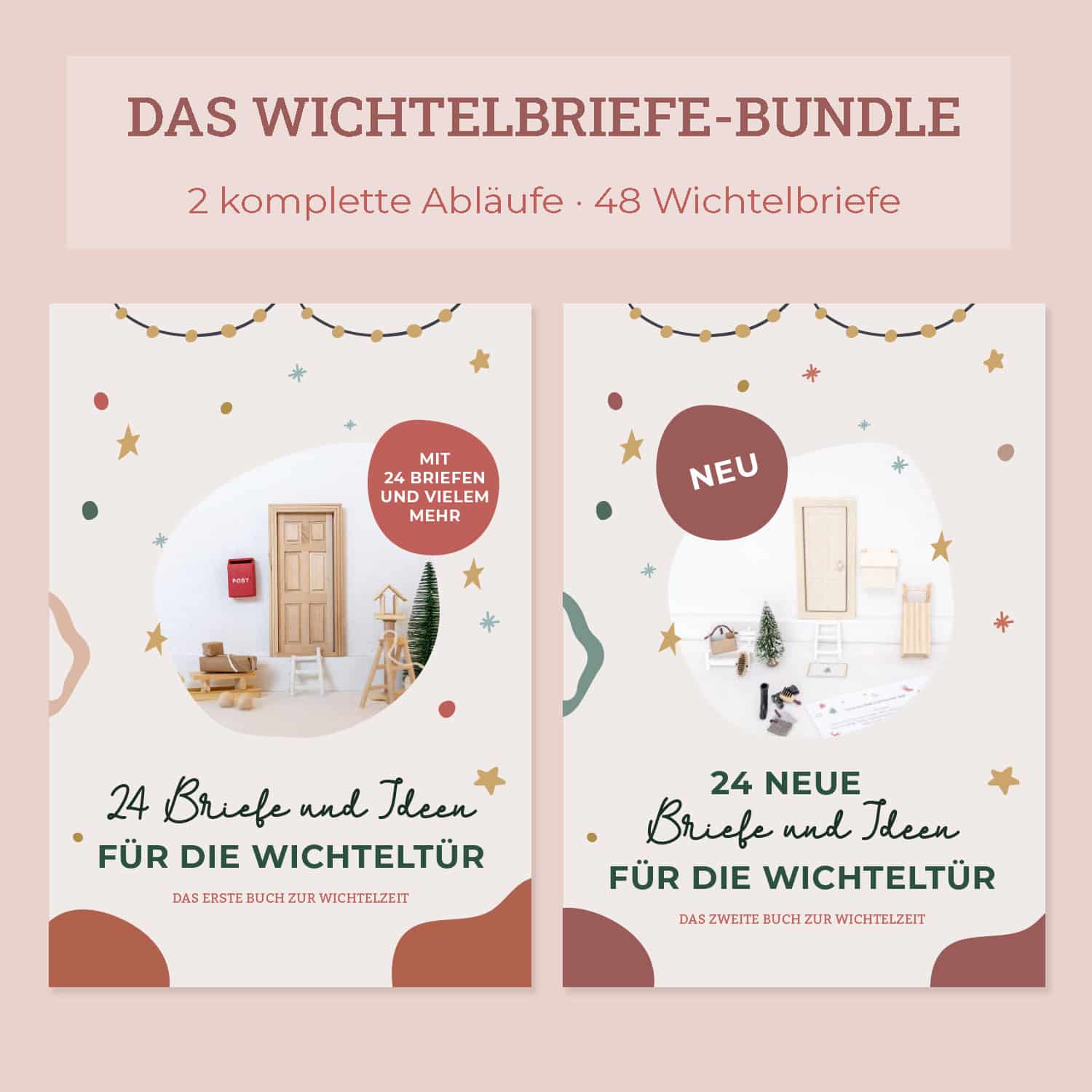 Wichtelbriefe Bundle - 48 Briefe und Streiche für 2 Jahre mit der Wichteltür Wichtelbriefe Bundle - 48 Briefe und Streiche für 2 Jahre mit der Wichteltür