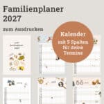 Familienkalender 2027 zum Ausdrucken